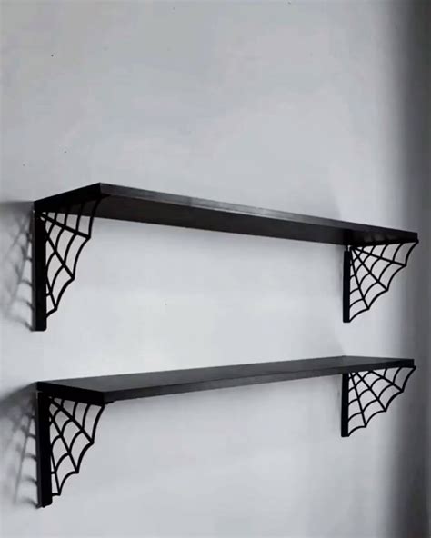 decorative spider web metal brackets|Spider Web Shelf Bracket, Goth Decorative Bracket for Wall .